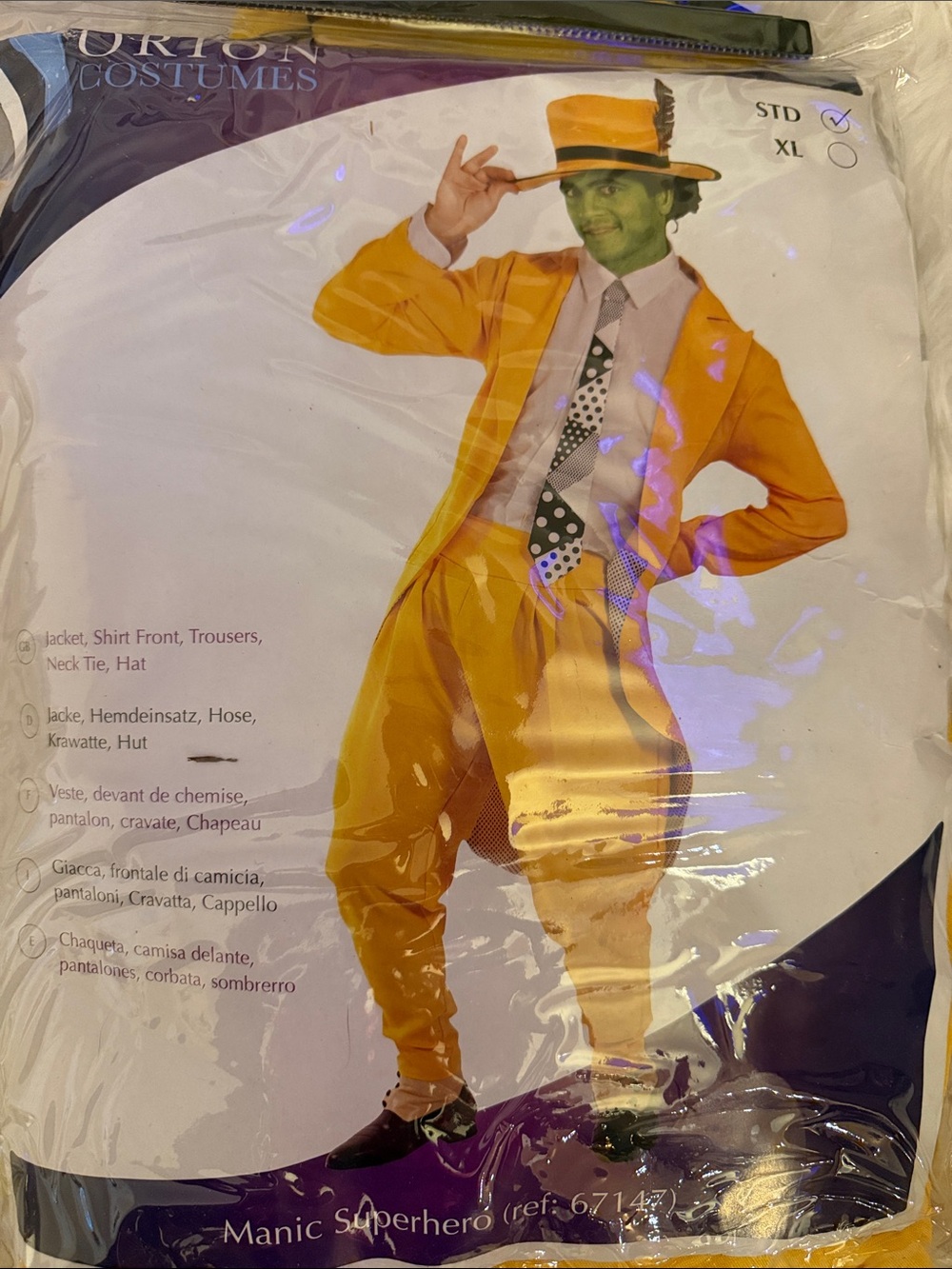 Men's Yellow “The Mask” Inspired Costume